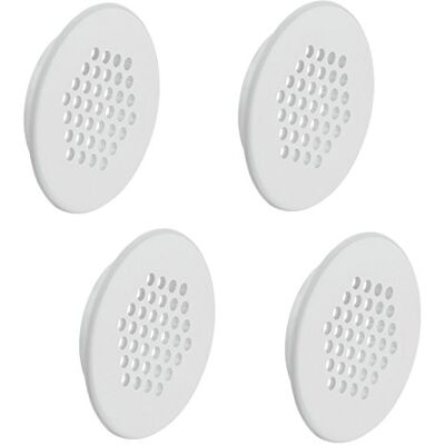 Gedotec Grille de ventilation en plastique blanc Grille d'échappement Trou de ventilation rond Flux Grille de ventilation avec bord de recouvrement Trous de ventilation intégrés 4 Pièces - Publicité Gedotec Grille de ventilation en plastique blanc Grille d'échappement Trou de ventilation rond Flux Grille de ventilation avec bord de recouvrement Trous de ventilation intégrés 4 Pièces - Publicité