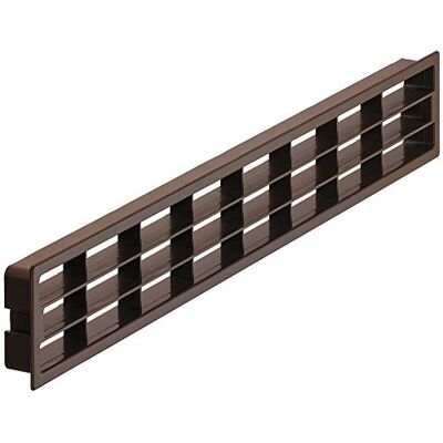 Gedotec Grille Aeration Rectangulaire Bouche de Ventilation pour Mur, Porte de Salle de Bain, Cuisine, Maison, Salon, Bureau Plastique Marron 458x65mm Trou Rectangulaire 1 Pièce - Publicité Gedotec Grille Aeration Rectangulaire Bouche de Ventilation pour Mur, Porte de Salle de Bain, Cuisine, Maison, Salon, Bureau Plastique Marron 458x65mm Trou Rectangulaire 1 Pièce - Publicité