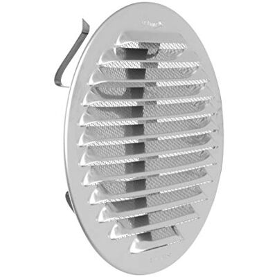 La Ventilazione GINTU125R Grille de ventilation inox 430 ronde universelle avec ressorts et filet anti-insectes, diamètre 150 mm - Publicité La Ventilazione GINTU125R Grille de ventilation inox 430 ronde universelle avec ressorts et filet anti-insectes, diamètre 150 mm - Publicité