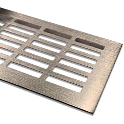 PRIOstahl Grille d'aération en aluminium 100 mm x 250 mm Couleur: acier inoxydable brossé Grille d'aération en aluminium Tôle à nervures Grille de ventilation Grille de chauffage Grille de - Publicité PRIOstahl Grille d'aération en aluminium 100 mm x 250 mm Couleur: acier inoxydable brossé Grille d'aération en aluminium Tôle à nervures Grille de ventilation Grille de chauffage Grille de - Publicité