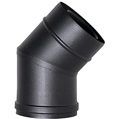 MBM Coude de 45 ° fumée tube coaxial noir D. 80/130 CE poêle à granulés en acier 316 pour Made in Italy UNI 1856/2 - Publicité MBM Coude de 45 ° fumée tube coaxial noir D. 80/130 CE poêle à granulés en acier 316 pour Made in Italy UNI 1856/2 - Publicité