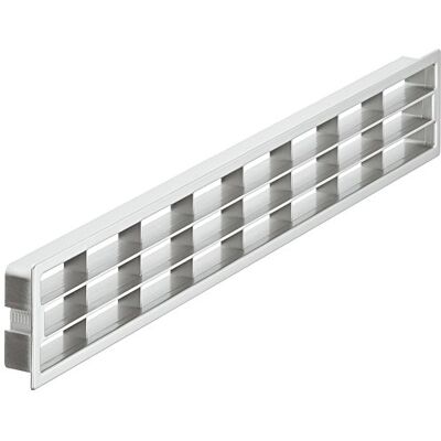 Gedotec Grille Aeration Rectangulaire Bouche de Ventilation pour Mur, Porte de Salle de Bain, Cuisine, Maison, Salon, Bureau Plastique Grise 458x65mm Trou Rectangulaire 1 Pièce - Publicité Gedotec Grille Aeration Rectangulaire Bouche de Ventilation pour Mur, Porte de Salle de Bain, Cuisine, Maison, Salon, Bureau Plastique Grise 458x65mm Trou Rectangulaire 1 Pièce - Publicité
