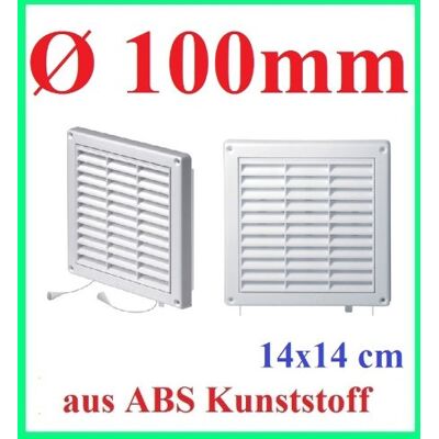 Grille de Ventilation Murale Awenta - 130x130mm, Filet, Volet, 100mm - Publicité Grille de Ventilation Murale Awenta - 130x130mm, Filet, Volet, 100mm - Publicité