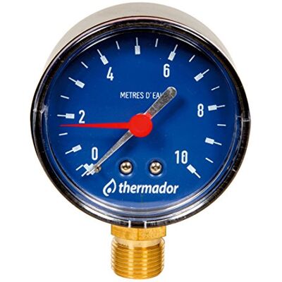 Thermador Manomètre cadran sec Hydromètre RADIAL Mâle 3/8"- Ø63mm-Pression 0 à 20 mce - Publicité Thermador Manomètre cadran sec Hydromètre RADIAL Mâle 3/8"- Ø63mm-Pression 0 à 20 mce - Publicité