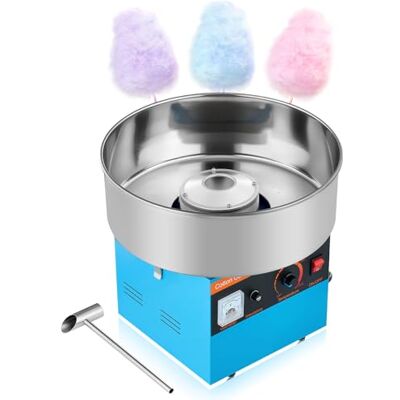 VEVOR Machine à Barbe à Papa Électrique 1000 W, Appareil à Barbe à Papa avec Bol en Acier Inoxydable de 38 cm et Cuillère à Sucre, Nettoyage Facile, pour Faire des Bonbons, Fêtes Anniversaires, Bleu - Publicité VEVOR Machine à Barbe à Papa Électrique 1000 W, Appareil à Barbe à Papa avec Bol en Acier Inoxydable de 38 cm et Cuillère à Sucre, Nettoyage Facile, pour Faire des Bonbons, Fêtes Anniversaires, Bleu - Publicité