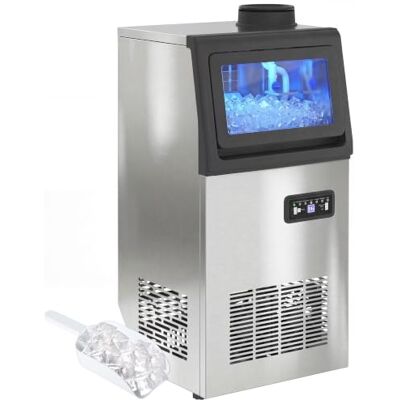 HOMCOM Machine à Glaçons Commerciale 36 kg/24H Professionnelle Argenté Capacité 5,5 kg, Nettoyage Auto, Minuterie, 36 Cubes en 10 Minutes, à Poser ou à Encastrer, Acier inoxydable Ice Maker - Publicité HOMCOM Machine à Glaçons Commerciale 36 kg/24H Professionnelle Argenté Capacité 5,5 kg, Nettoyage Auto, Minuterie, 36 Cubes en 10 Minutes, à Poser ou à Encastrer, Acier inoxydable Ice Maker - Publicité
