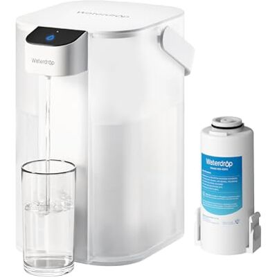 Waterdrop ED61W Carafe Électrique Instantanée, 3,5 L, 3 Mois, Blanche Réduit 98 % du Chlore et 20+ Contaminants, Ne Réduit Pas Les TDS, Distribution en Une Touche, Filtre à Eau de Comptoir - Publicité Waterdrop ED61W Carafe Électrique Instantanée, 3,5 L, 3 Mois, Blanche Réduit 98 % du Chlore et 20+ Contaminants, Ne Réduit Pas Les TDS, Distribution en Une Touche, Filtre à Eau de Comptoir - Publicité