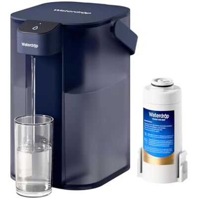 Waterdrop Carafe Filtrante Èlectrique Instantanée 3,5 L, Filtre à Eau de 3 Mois, Système d'Eau Potable Extérieur, Réduit le Calcaire, le Chlore, le Plomb, le Mercure, Blanc (avec Filtre de 1 757L) - Publicité Waterdrop Carafe Filtrante Èlectrique Instantanée 3,5 L, Filtre à Eau de 3 Mois, Système d'Eau Potable Extérieur, Réduit le Calcaire, le Chlore, le Plomb, le Mercure, Blanc (avec Filtre de 1 757L) - Publicité