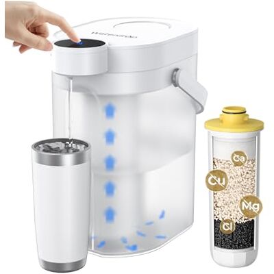Waterdrop WD-ED11W Rechargeable Adoucisseur Filtre à Eau Distributeur, 3,5L Filtre Anti-Calcaire 3 Mois Sans Installation,Réduit Calcium/Magnésium +70 Polluants - Publicité Waterdrop WD-ED11W Rechargeable Adoucisseur Filtre à Eau Distributeur, 3,5L Filtre Anti-Calcaire 3 Mois Sans Installation,Réduit Calcium/Magnésium +70 Polluants - Publicité