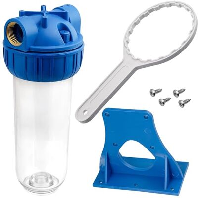 AERZETIX C74971 Porte-filtre à eau 1" compatible avec cartouche filtrante 10" 254 mm pression max 10 bars système de filtration purification traitement d'eau - Publicité AERZETIX C74971 Porte-filtre à eau 1" compatible avec cartouche filtrante 10" 254 mm pression max 10 bars système de filtration purification traitement d'eau - Publicité