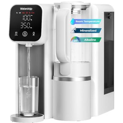 Waterdrop M6SL Système d’Osmose Inverse Minéralisant de Comptoir, Filtration 8 Étapes, Ratio Eau Pure/Rejet 3:1, Carafe en Verre, Certifié NSF/ANSI 372 et 58, Eau Tempérée - Publicité Waterdrop M6SL Système d’Osmose Inverse Minéralisant de Comptoir, Filtration 8 Étapes, Ratio Eau Pure/Rejet 3:1, Carafe en Verre, Certifié NSF/ANSI 372 et 58, Eau Tempérée - Publicité