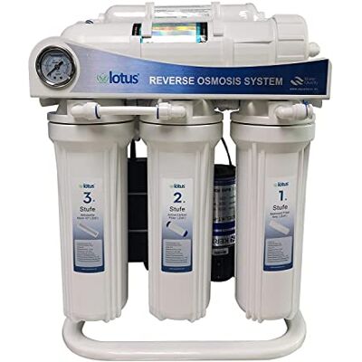 Lotus Purificateur d'eau à osmose inverse 600 GPD Direct Flow Sans réservoir Filtre à eau potable - Publicité Lotus Purificateur d'eau à osmose inverse 600 GPD Direct Flow Sans réservoir Filtre à eau potable - Publicité