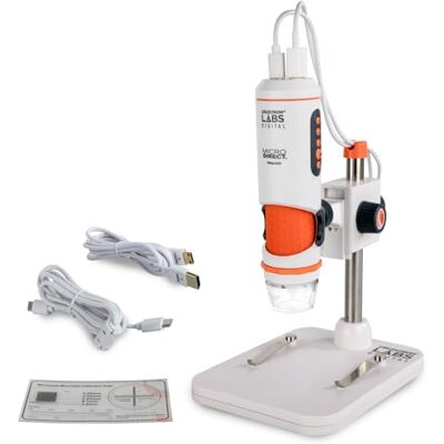 Celestron 44316 MicroDirect 1080P Microscope numérique à Main HDMI, grossissement 10x-220x, Gris/Blanc - Publicité Celestron 44316 MicroDirect 1080P Microscope numérique à Main HDMI, grossissement 10x-220x, Gris/Blanc - Publicité