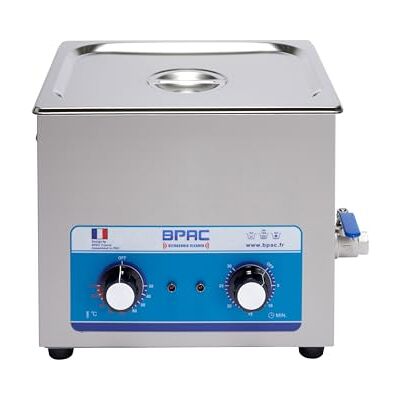 BPAC Nettoyeur Ultrasons avec Cuve 10 Litres Ultrasonic Cleaner Analogique Bac Ultrason Polyvalent Puissance 240 W Appareil Pour Professionnels et Particuliers Marque Française - Publicité BPAC Nettoyeur Ultrasons avec Cuve 10 Litres Ultrasonic Cleaner Analogique Bac Ultrason Polyvalent Puissance 240 W Appareil Pour Professionnels et Particuliers Marque Française - Publicité