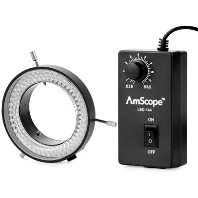 AmScope LED-144-YK Anneau Lumineux pour Microscope 144 LED avec Adaptateur - Publicité AmScope LED-144-YK Anneau Lumineux pour Microscope 144 LED avec Adaptateur - Publicité