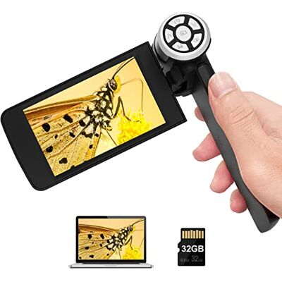 Andonstar Microscope de Poche AD203 avec écran de 4 Pouces pour Enfants et Adultes, Noir, Microscope numérique USB Portable pour Une Utilisation en intérieur et en extérieur - Publicité Andonstar Microscope de Poche AD203 avec écran de 4 Pouces pour Enfants et Adultes, Noir, Microscope numérique USB Portable pour Une Utilisation en intérieur et en extérieur - Publicité