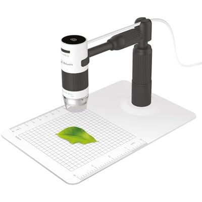 Atlantis Microscope numérique USB Magnificateur Agrandisseur E45-MS725, Résolution UXGA 1600x1200. Double feu, grossissement 60x et 250x. Réglage millimétrique Hauteur et Longueur, PC, Mac Android - Publicité Atlantis Microscope numérique USB Magnificateur Agrandisseur E45-MS725, Résolution UXGA 1600x1200. Double feu, grossissement 60x et 250x. Réglage millimétrique Hauteur et Longueur, PC, Mac Android - Publicité