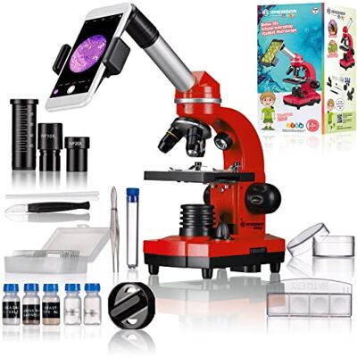 BRESSER Junior BIOLUX SEL Microscope d’écolier avec Porte-Smartphone, Nombreux Accessoires et système de Zoom à lentille de Barlow, pour Enfants, débutants et Adultes - Publicité BRESSER Junior BIOLUX SEL Microscope d’écolier avec Porte-Smartphone, Nombreux Accessoires et système de Zoom à lentille de Barlow, pour Enfants, débutants et Adultes - Publicité