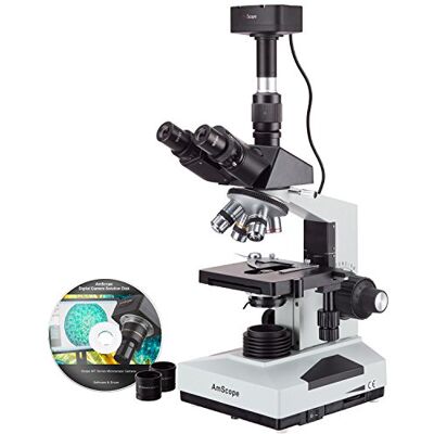 AmScope T490b-5mt 40 x -2000 X microscope trinoculaire à laboratoire Clinique vétérinaire + 5 MP Digital Camera - Publicité AmScope T490b-5mt 40 x -2000 X microscope trinoculaire à laboratoire Clinique vétérinaire + 5 MP Digital Camera - Publicité