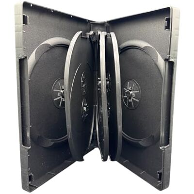 Dragon ® Lot de 5 boîtiers pour 8 CD/DVD/Blu-Ray Noir 27 mm - Publicité Dragon ® Lot de 5 boîtiers pour 8 CD/DVD/Blu-Ray Noir 27 mm - Publicité
