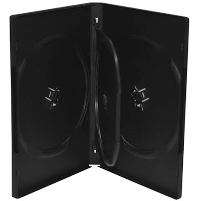 MediaRange Lot de 50 boîtiers pour CD/DVD 3 compartiments Noir - Publicité MediaRange Lot de 50 boîtiers pour CD/DVD 3 compartiments Noir - Publicité