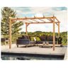 Pergola jardin adossé en bois : LINARES : 400 x 300 cm