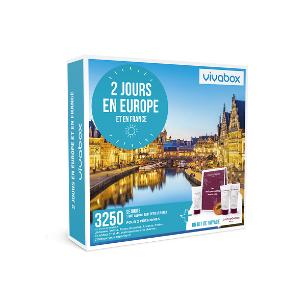 Wonderbox Coffret cadeau 2 jours en Europe et en France Séjour week end