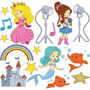 Miliboo Stickers princesse et sirene 30x30cm