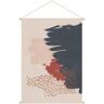 Miliboo Kakémono tableau en toile suspendue motif abstrait sur fond beige L40 x H60 cm SIWA