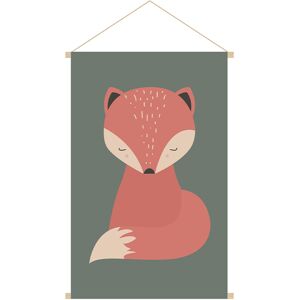 Miliboo Kakemono enfant tableau en toile suspendue illustration renard L40 x H60 cm CRAFTY