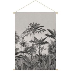 Miliboo Kakemono tableau en toile suspendue foret tropicale noir et blanc L40 x H60 cm BORNEO