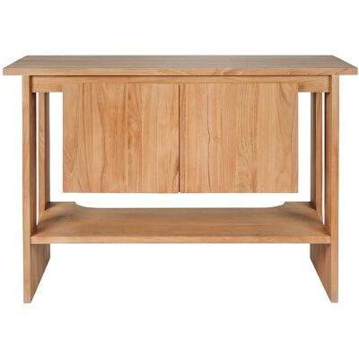 Miliboo Meuble de salle de bain en bois teck massif L120 cm ALBE - Publicité Miliboo Meuble de salle de bain en bois teck massif L120 cm ALBE - Publicité