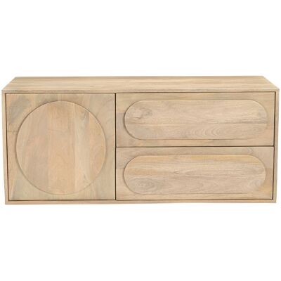 Miliboo Meuble de salle de bain suspendu en bois manguier massif L120 cm SLAPPA - Publicité Miliboo Meuble de salle de bain suspendu en bois manguier massif L120 cm SLAPPA - Publicité
