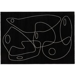 Miliboo Tapis noir motif line art 160x230 cm ARTISTE