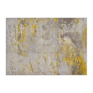 Miliboo Tapis rectangulaire a motif abstrait jaune 160 x 230 cm CAPS