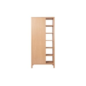 Miliboo Armoire dentree avec penderie et etageres finition bois chene clair L83 cm GUMBY