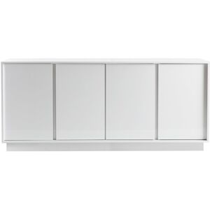 Miliboo Buffet design finition blanc laque brillant 4 portes L180 cm COMO