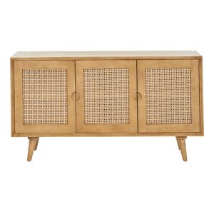 Miliboo Buffet en bois manguier et cannage rotin 3 portes L145 cm LAKA