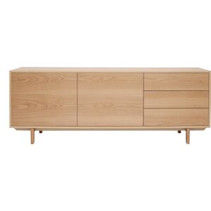 Miliboo Buffet scandinave en bois clair 2 portes 3 tiroirs L195cm SID