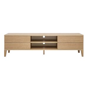 Miliboo Meuble TV scandinave bois clair chene 4 tiroirs L180 cm FREDDY