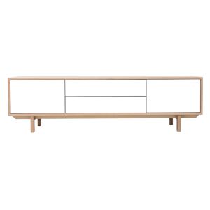 Miliboo Meuble TV scandinave bois et blanc L180 cm SID