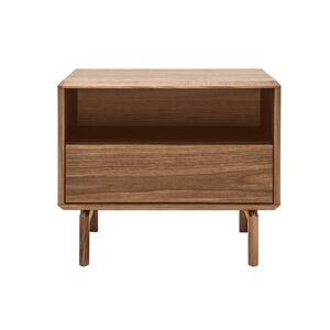 Miliboo Table de chevet bois fonce noyer L60 cm SUVA