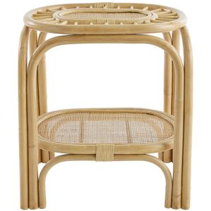 Miliboo Table de chevet en rotin naturel et cannage L45 cm BOW