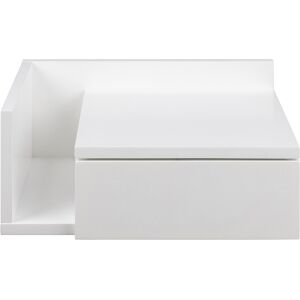 Miliboo Table de chevet murale blanche avec tiroir L40 cm NASTY