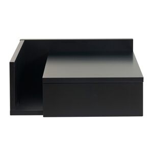 Miliboo Table de chevet murale noire avec tiroir L40 cm NASTY