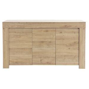 Miliboo Buffet design finition bois clair chene 3 portes L138 cm TINO