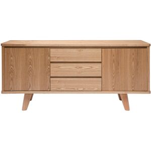 Miliboo Buffet scandinave en bois clair 2 portes 3 tiroirs L160 cm FIFTIES