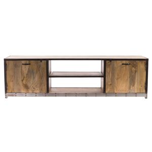 Miliboo Meuble TV industriel en bois manguier massif L178 cm INDUSTRIA