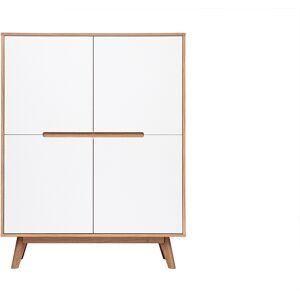 Miliboo Buffet haut scandinave bois et blanc L110 cm HELIA - Publicité Miliboo Buffet haut scandinave bois et blanc L110 cm HELIA - Publicité