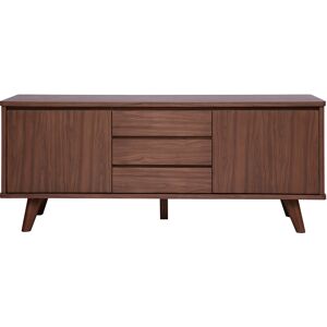 Miliboo Buffet scandinave en bois foncé noyer 2 portes 3 tiroirs L180 cm FIFTIES - Publicité Miliboo Buffet scandinave en bois foncé noyer 2 portes 3 tiroirs L180 cm FIFTIES - Publicité